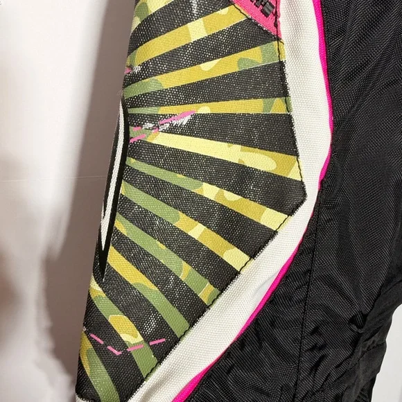 Girls Gem Black, White & Pink Motorcycle Riding Pants with Removable Pant Legs - Picture 6 of 15